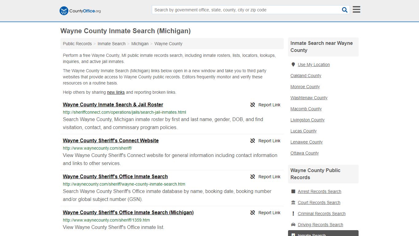 Inmate Search - Wayne County, MI (Inmate Rosters & Locators)